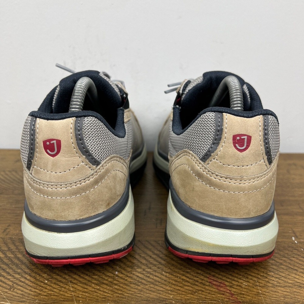 Joya Shoes Mens 8 Gray Tan Cancun Cloud‎ Comfort Walking Sneakers Swiss Tech - Picture 4 of 11